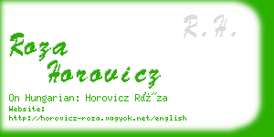 roza horovicz business card